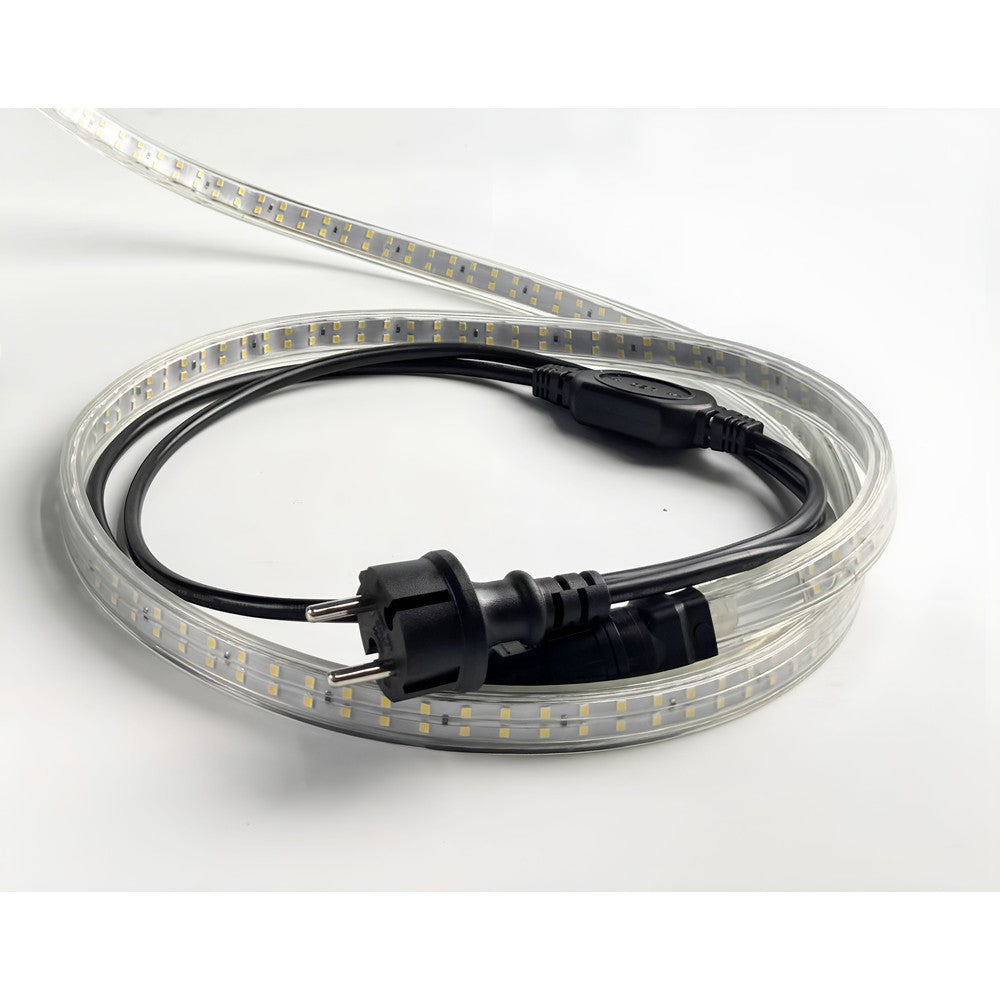 50m 360° LED strip arbejdslys på tromle - 230V, IP67, 360 LED/m, 12W/m, 1500 lm/m, 600W, 75000lm