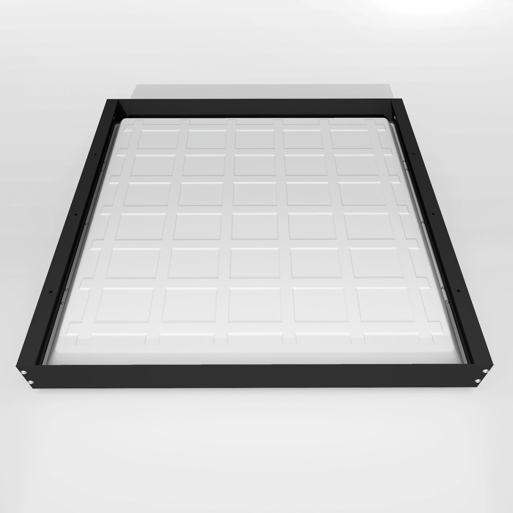Sort samlesæt til 60x60 LED panel - Høj ramme, sort kant