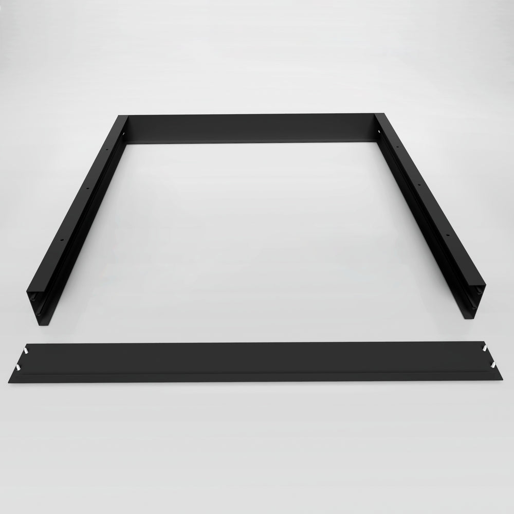 Sort samlesæt til 60x60 LED panel - Høj ramme, sort kant