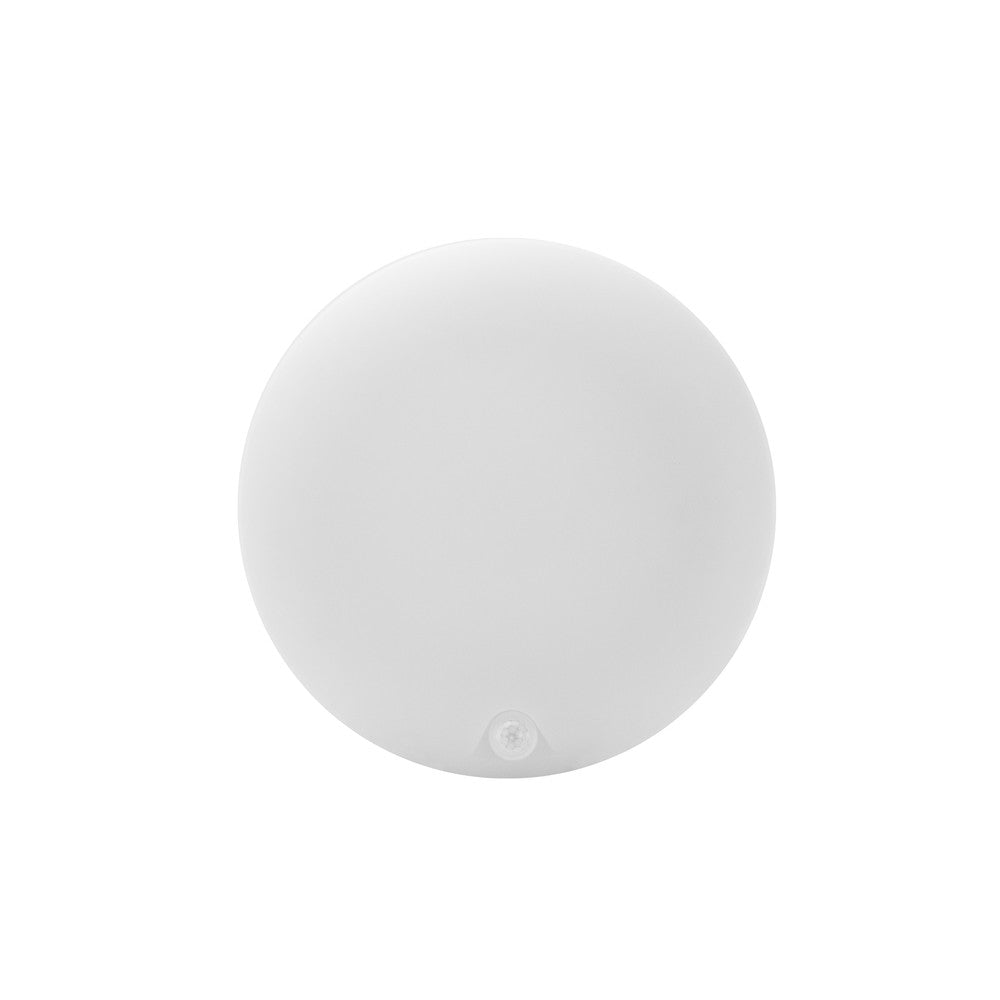 Nymphea Proxi PIR 18W LED Loftlampe - Varm Hvid, 230V, 120°, IP54, Ø300x60mm, Rund, Hvid