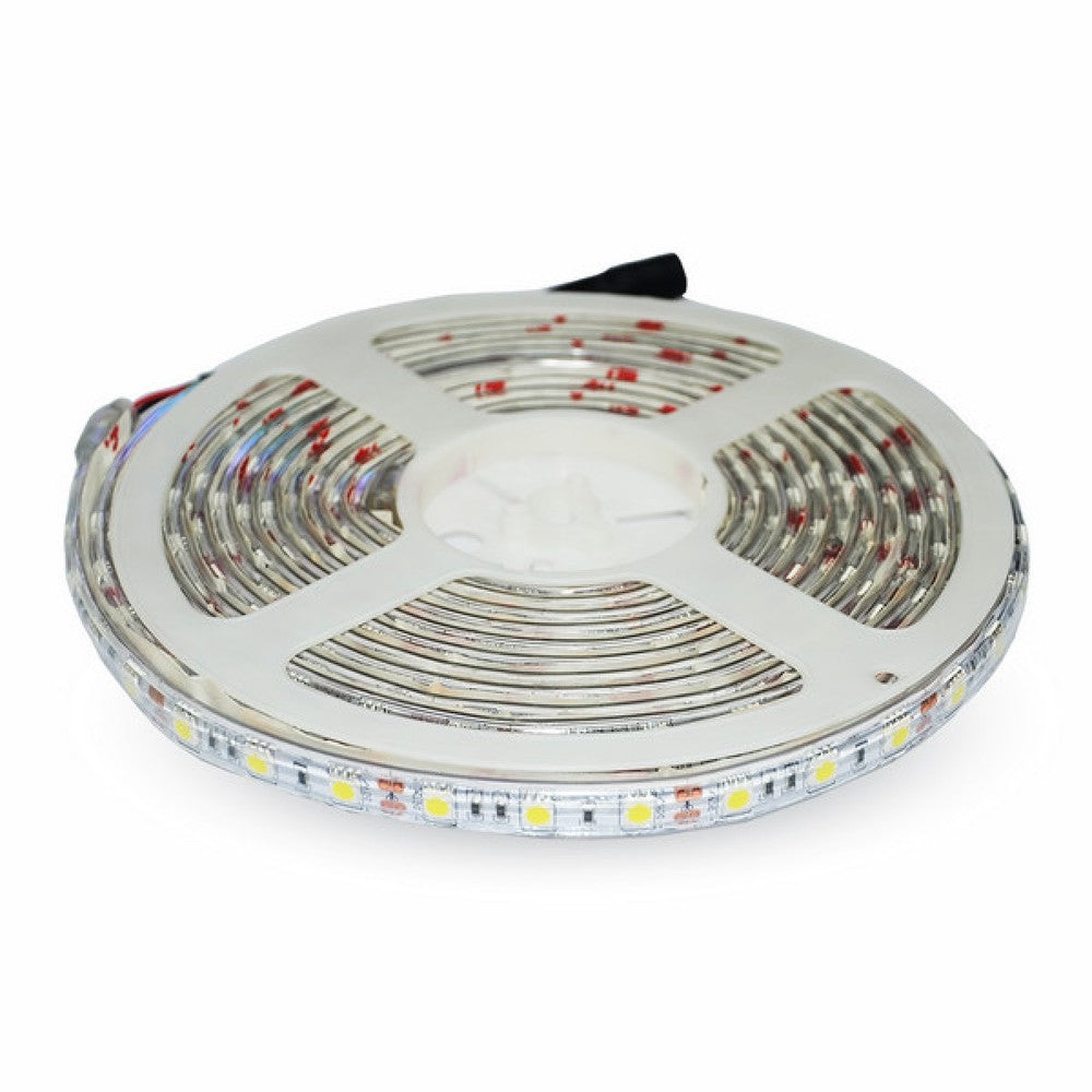 V-Tac 4,8W/m stænktæt LED strip - 5m, IP65, 30 LED pr. meter, 12V, RA80