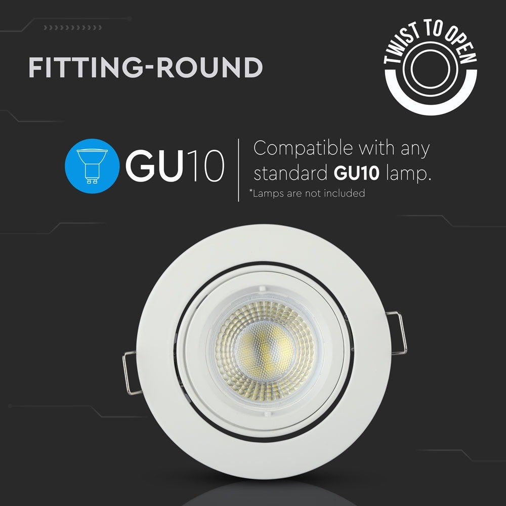 VT-775 GU10 FATNING RUNDT - HVID