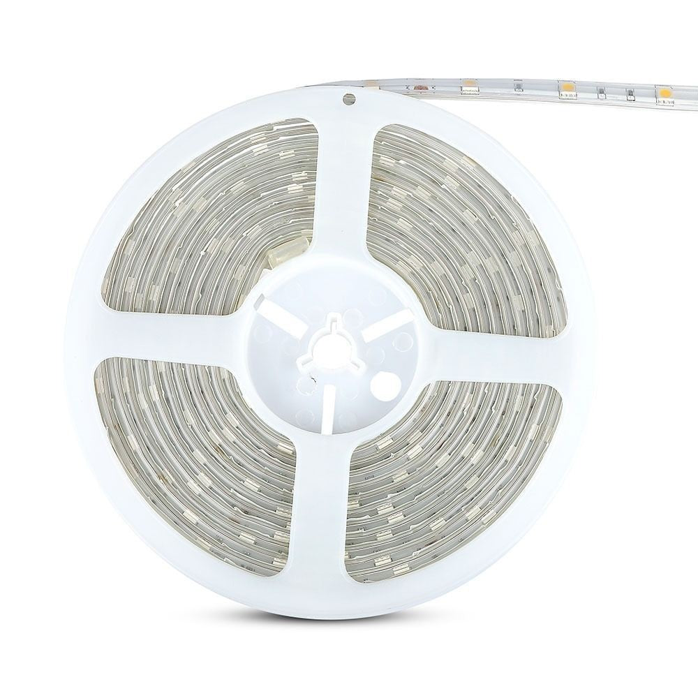 V-Tac 4,8W/m RGB vandtæt LED strip – 5m, 30 LED pr. meter, 400lm/m, 12V, IP65