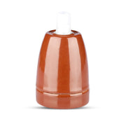 Porcelæns lampesokkel E27 - Lampe, Brun
