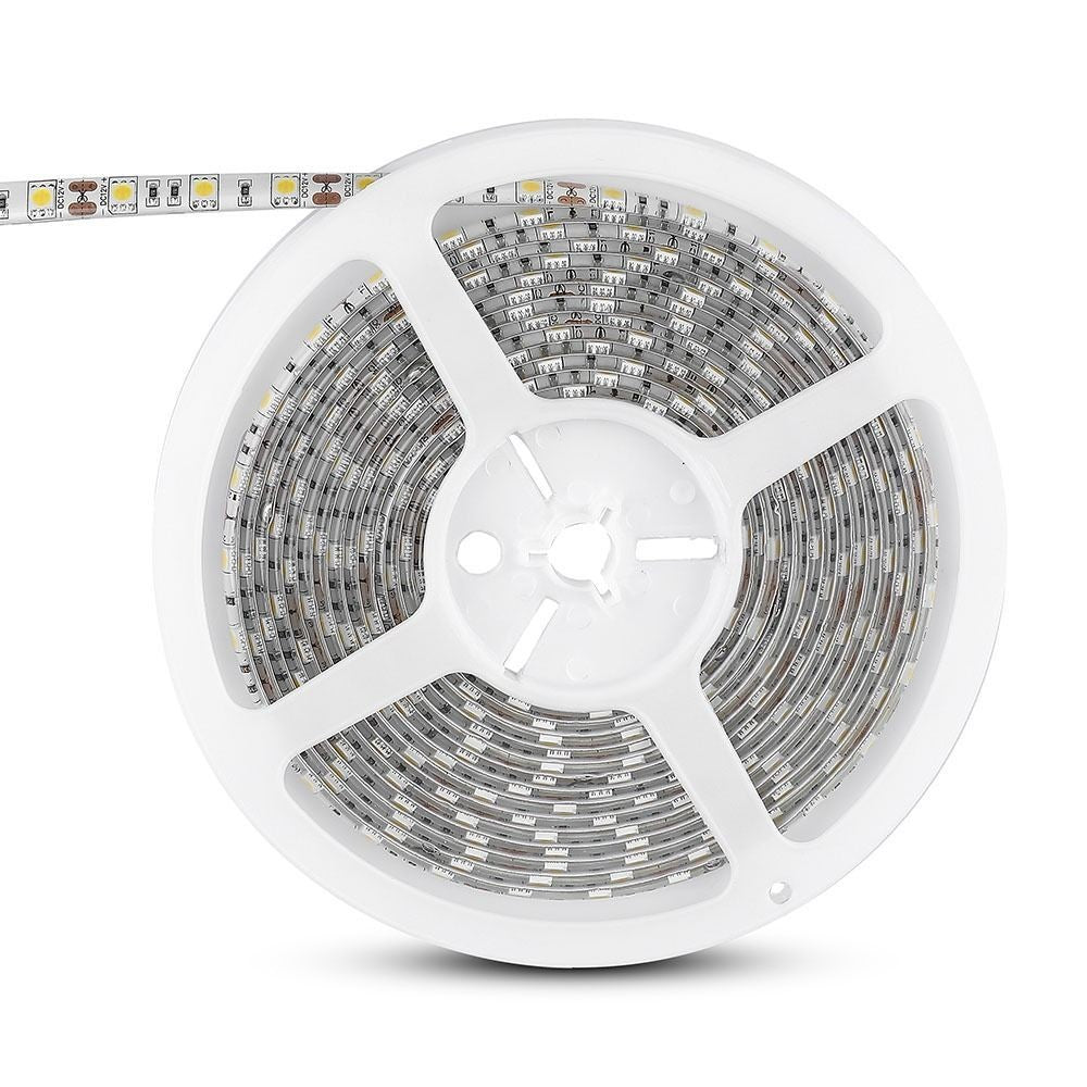 V-Tac 10,8W/m Stænktæt LED Strip - 5m, 60 LED pr. meter, IP65