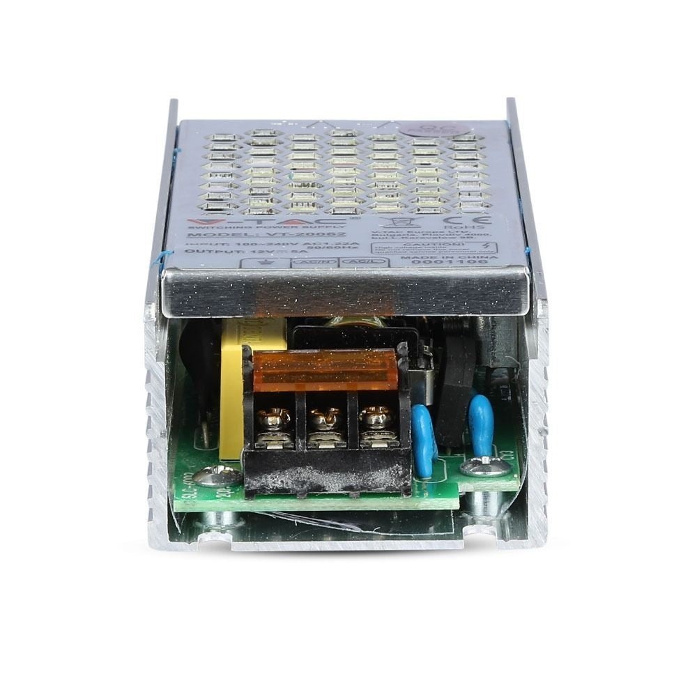 V-Tac 60W Strømforsyning - 12V DC, 5A - IP20 Indendørs Brug