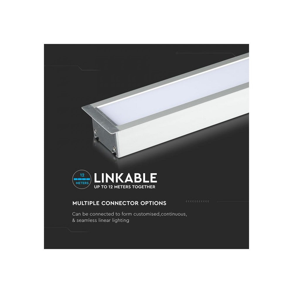 40W LED nedsænket lineært lys med Samsung chip og sølv hus, 6400K