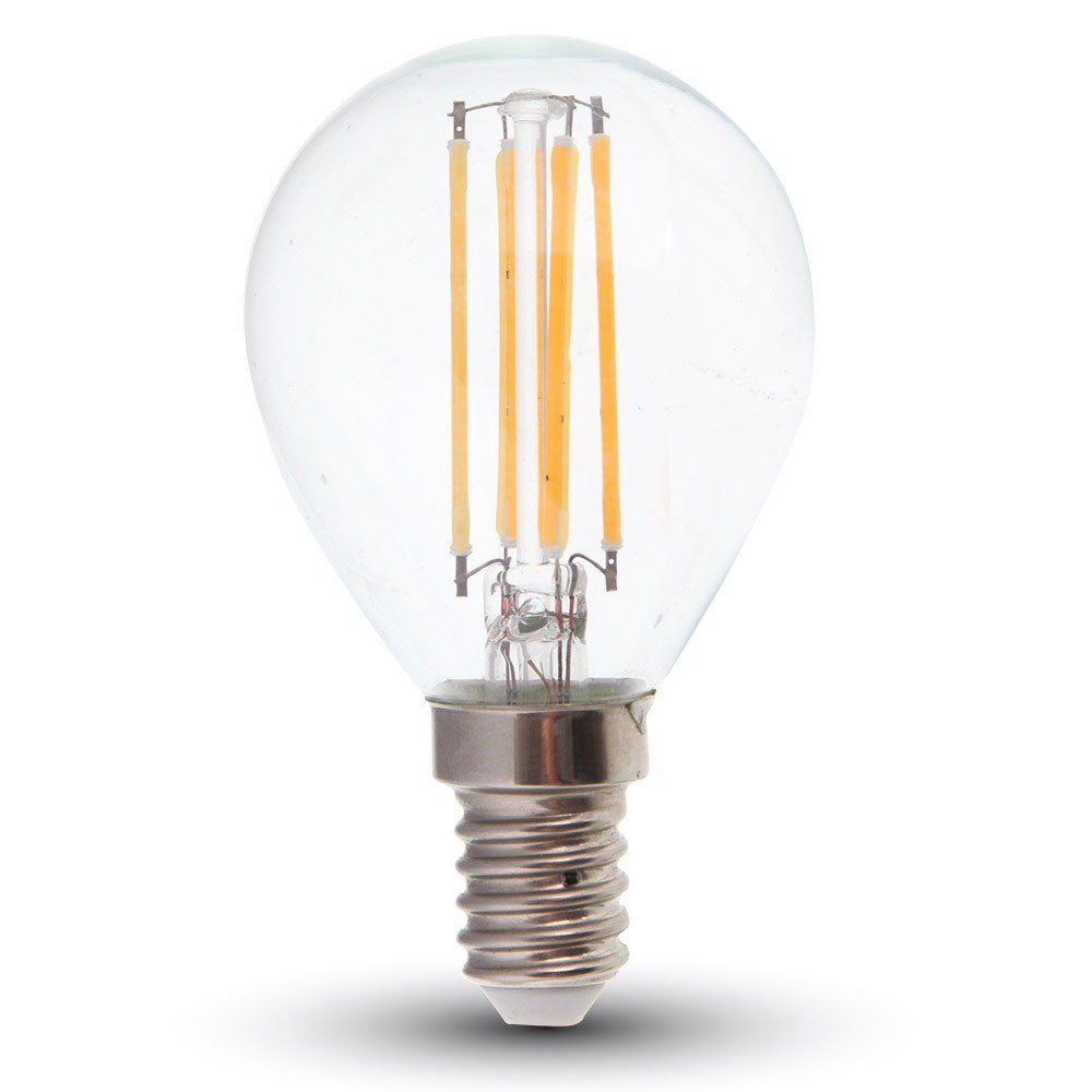 P45 LED Pære 6W E14 - Klart Glas, 2700K, 130lm/W, 800lm, RA80