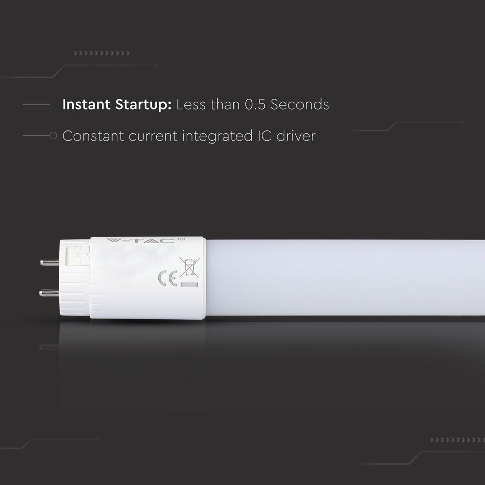 V-Tac T8-Samsung60 - 10W LED rør, erstatter 18W lysstofrør, Samsung LED chip, 5 års garanti