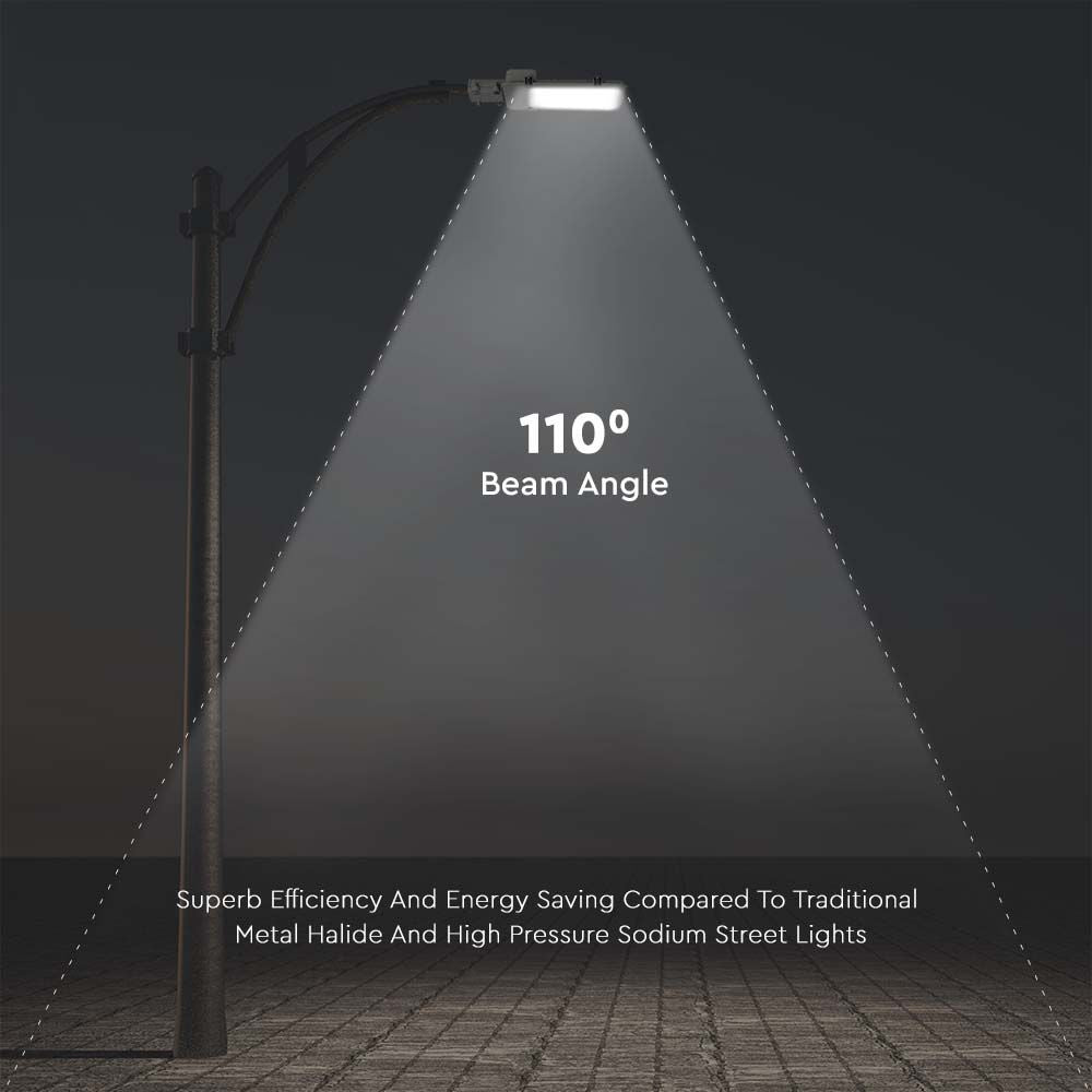30W LED vejlygte med Samsung chip, 4000K, grå hus, 3000lm, RA80, IP65, 5 års garanti