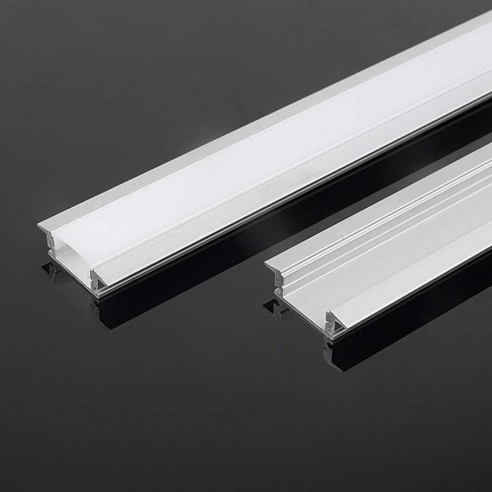 LED-Strip Monteringssæt med Diffuser, 2000x24,7x7mm