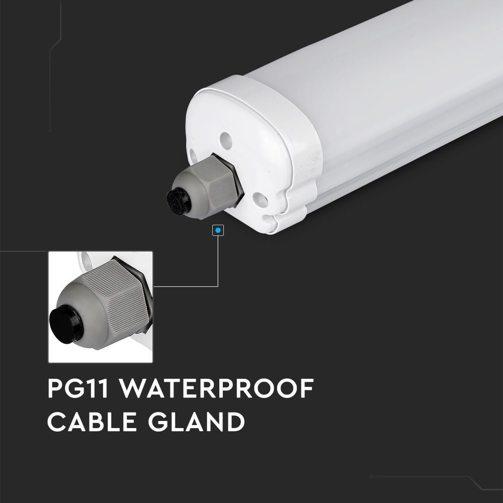 LED WP G-Serie Rør 60cm - Økonomisk, 4000K, 18W, 2160lm, RA80, IP65
