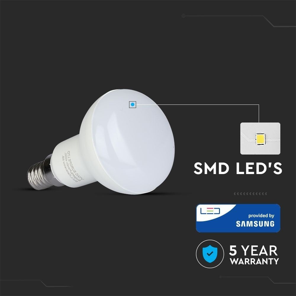 V-Tac 6W LED spotpære - Samsung LED chip, R50, E14, 450lm, RA80, 5 års garanti