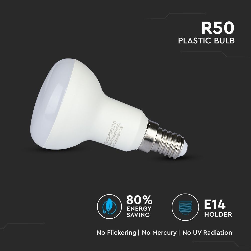 V-Tac 6W LED spotpære - Samsung LED chip, R50, E14, 450lm, RA80, 5 års garanti