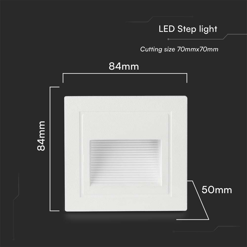 5W LED Trinlys - 3000K, hvid hus, effekt 5W, 380lm, RA80, IP65