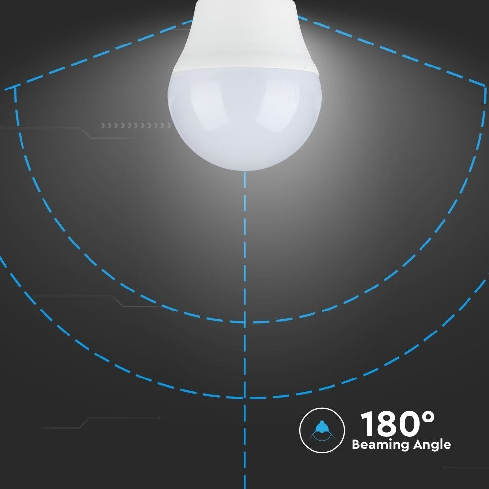 V-Tac 4,5W LED kronepære - Samsung LED chip, G45, E27, 5 års garanti