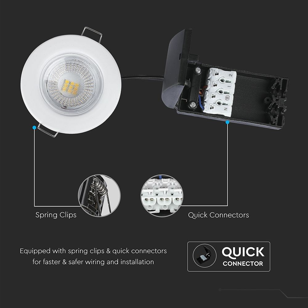 VT-820 Spotlight 5W med Samsung Chip, 4000K, Hvid - 5 års producentgaranti og IP65 beskyttelse