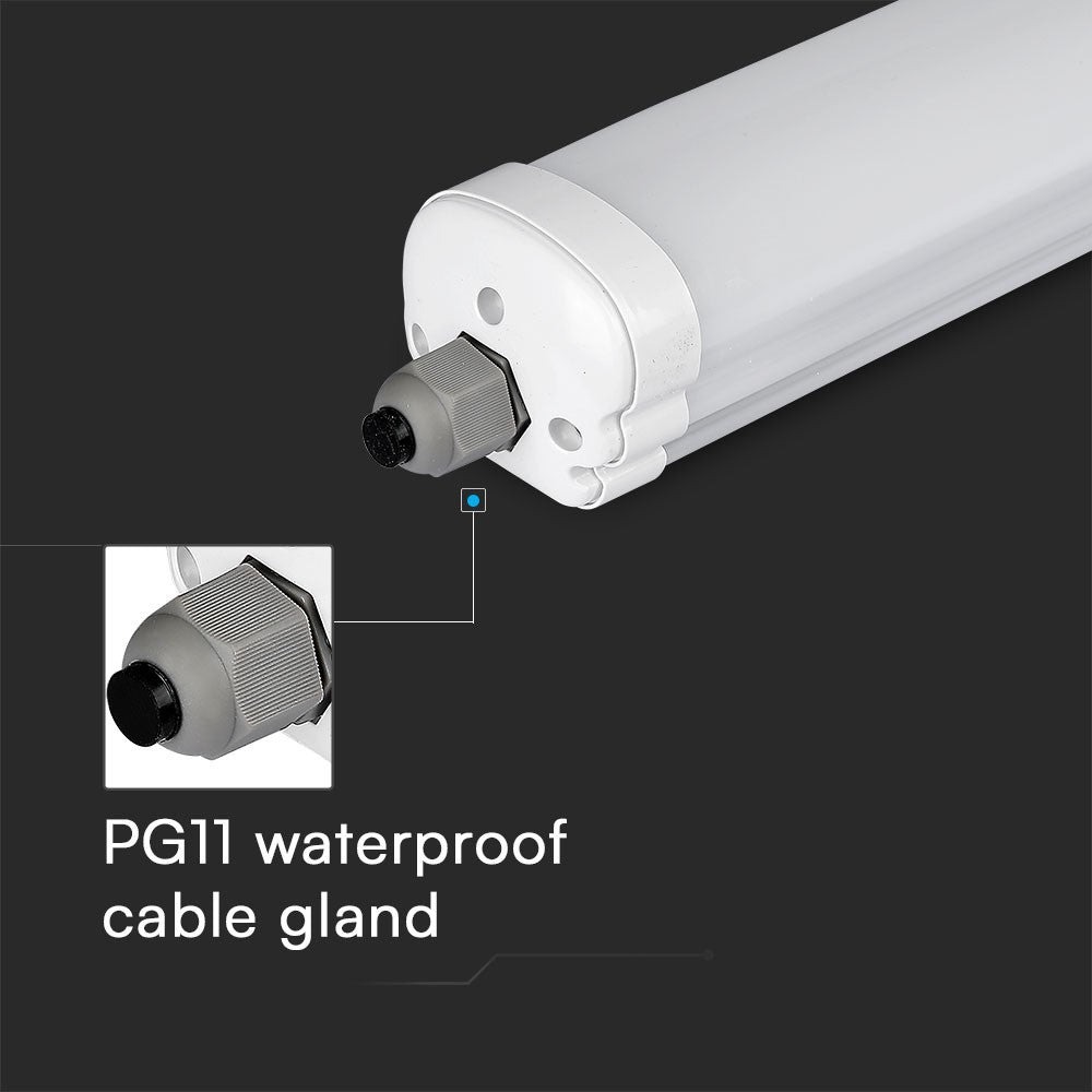 Vandtæt LED rør - 150cm, 48W, Samsung chip, 4000K, IP65, RA80, 120lm/W