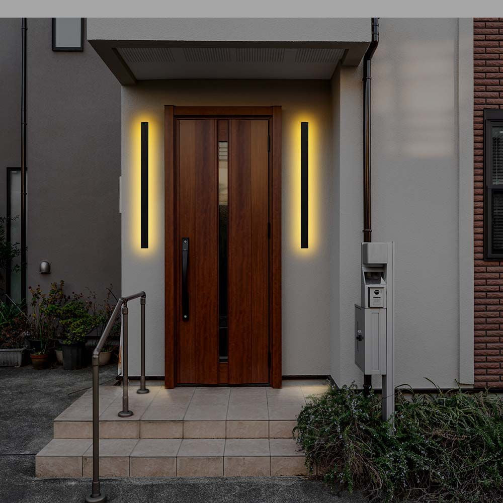 10W LED lineær væglampe - 4000K, antracit hus, IP65, 510*60*50mm.