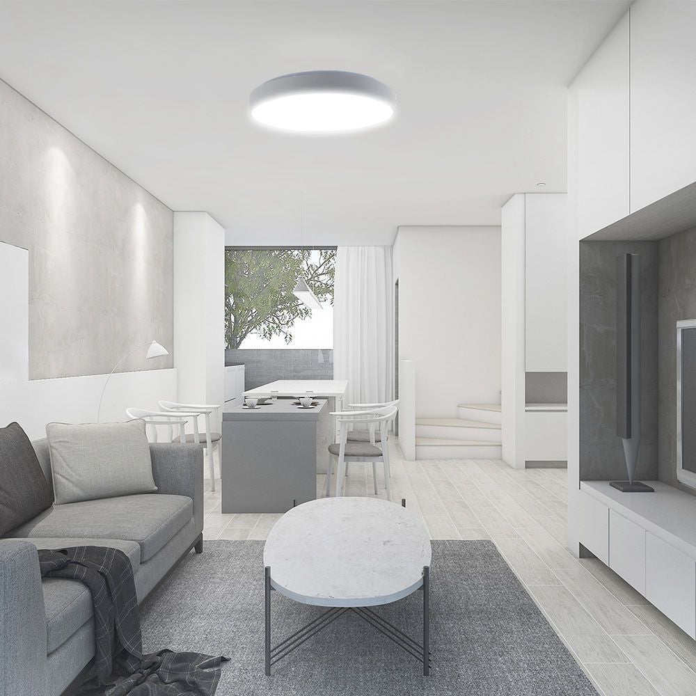 LED Designer Dome Lys 20W - Fjernbetjening, Dæmpbar, Hvidt Dæksel - Effekt: 40W, 4000lm
