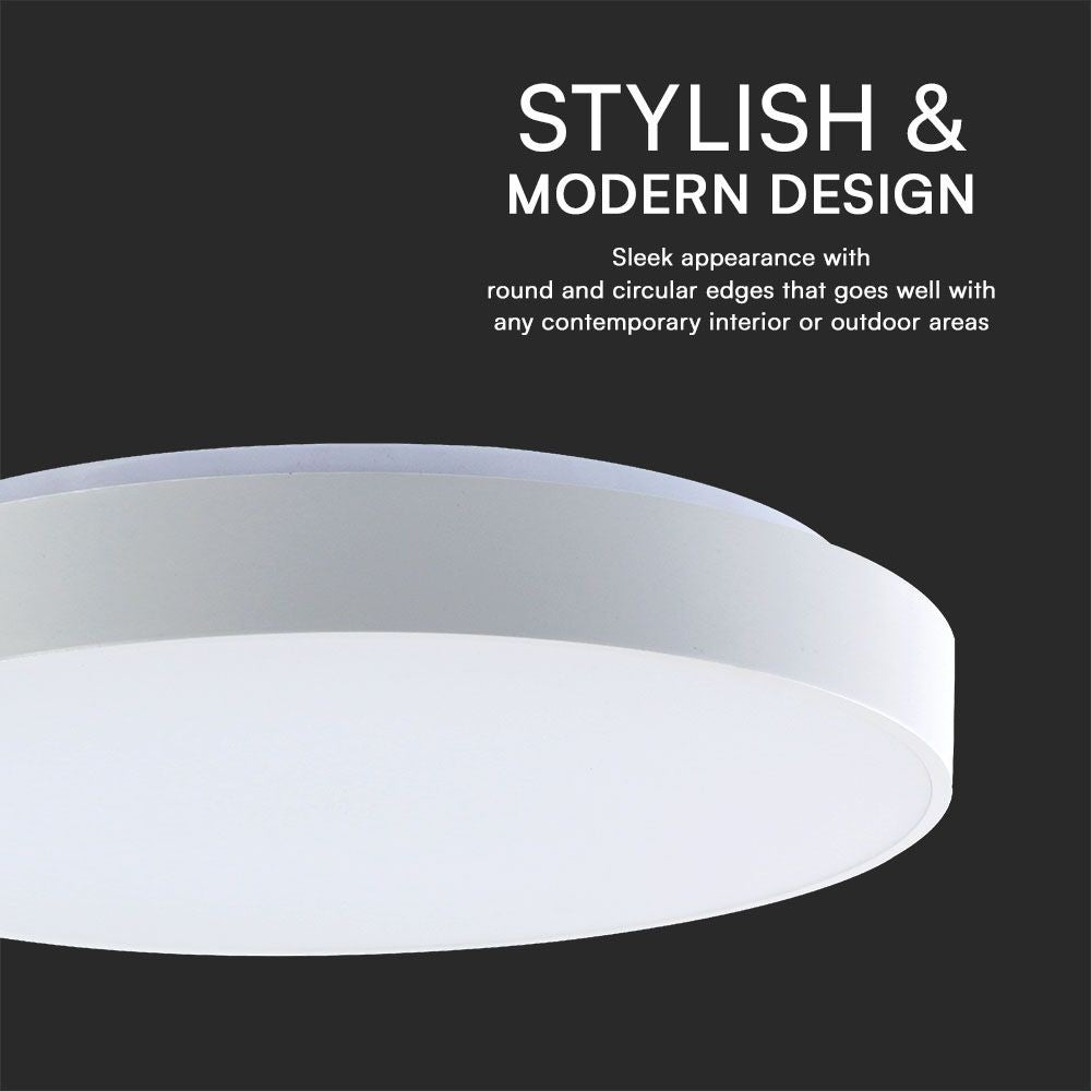 LED Designer Dome Lys 20W - Fjernbetjening, Dæmpbar, Hvidt Dæksel - Effekt: 40W, 4000lm