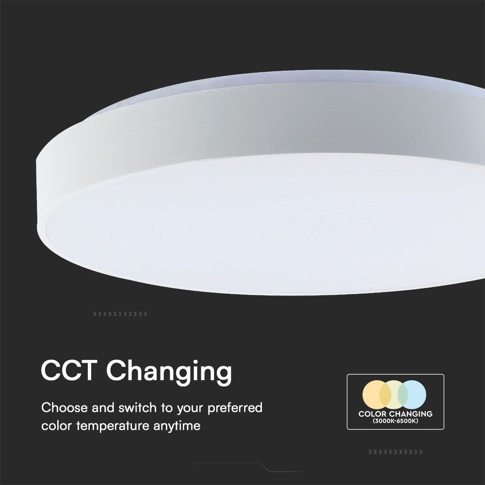 LED Designer Dome Lys 20W - Fjernbetjening, Dæmpbar, Hvidt Dæksel - Effekt: 40W, 4000lm