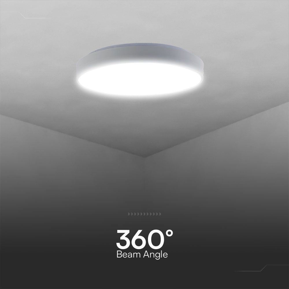 LED Designer Dome Lys 20W - Fjernbetjening, Dæmpbar, Hvidt Dæksel - Effekt: 40W, 4000lm