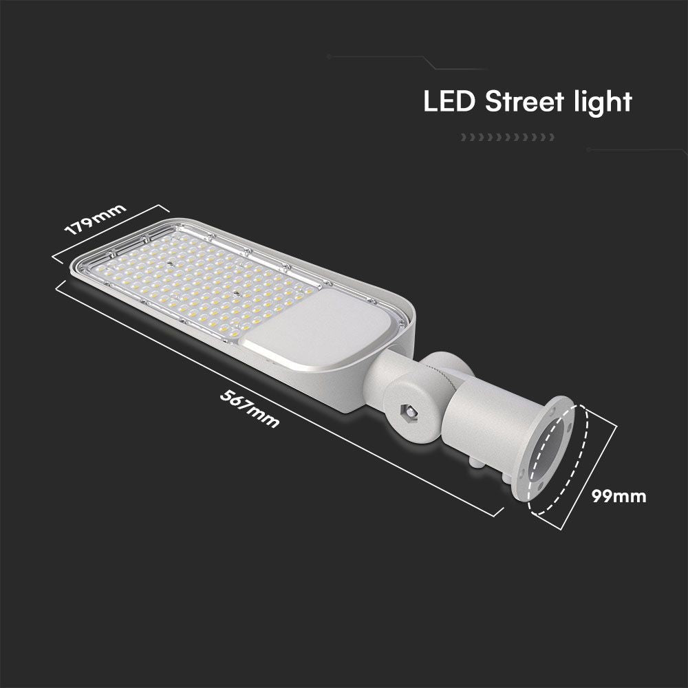 100W LED Gadenlygte med Samsung Chip, Adaptor og 5 års garanti