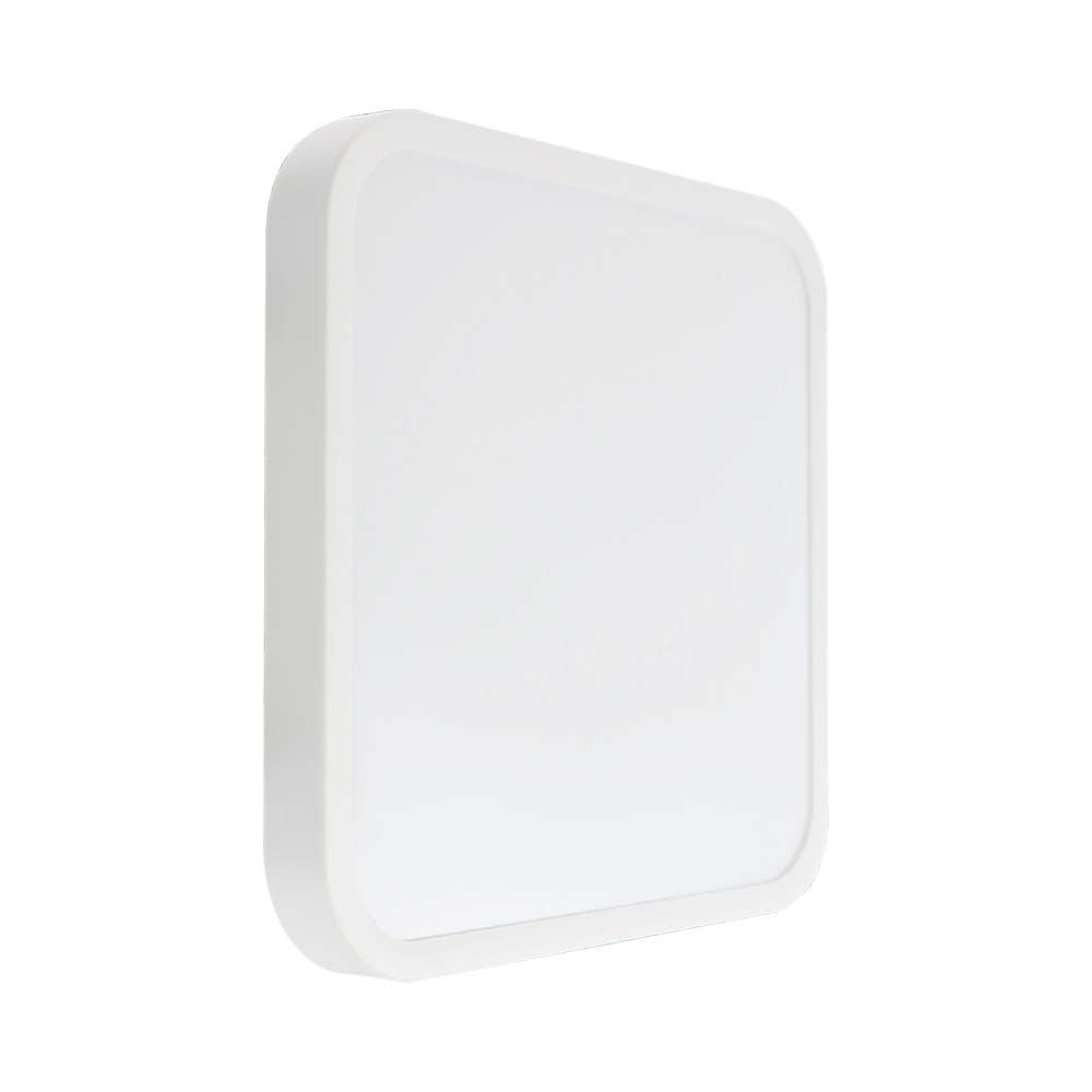 36W LED Kuppel Lys med Sensor og Samsung Chip i Hvid Ramme - 4000K, Firkantet Design, IP44 Beskyttelse