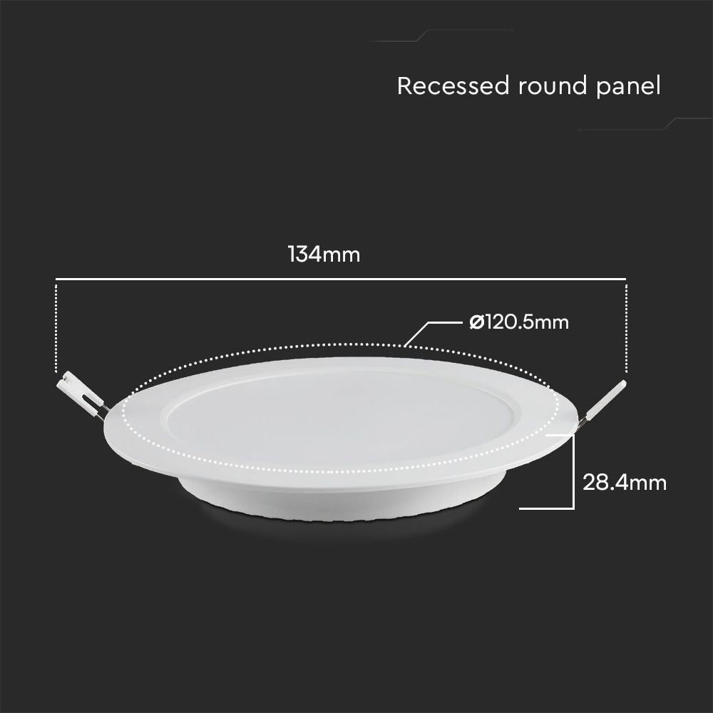 Samsung 6W nedsænket panel - 3000K, rund, 660lm, RA80, 5 års garanti