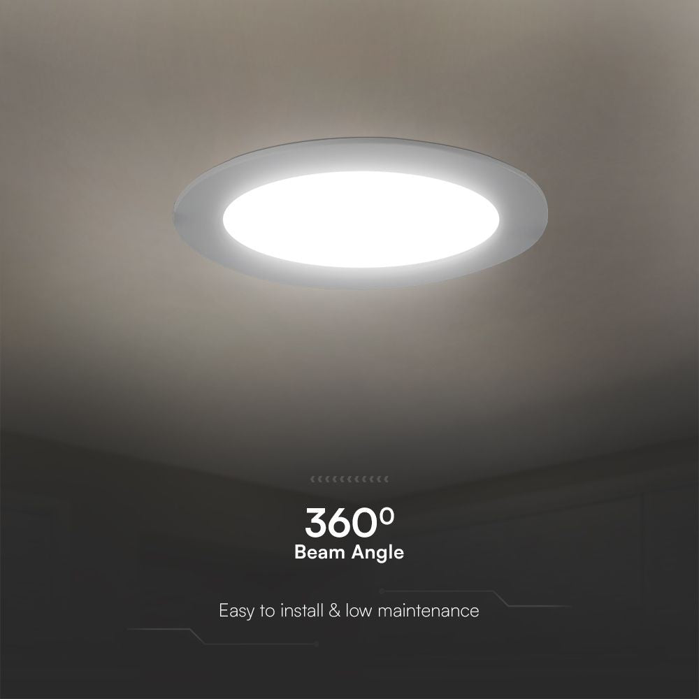 Samsung 6W nedsænket panel - 3000K, rund, 660lm, RA80, 5 års garanti