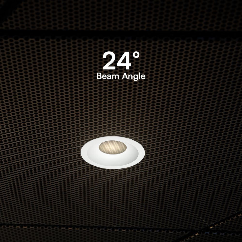 18W Honey Comb Downlight - LED, 3-i-1, Hvid Ring + Sort Varmelegeme - Effekt: 18W, 1860lm, RA90