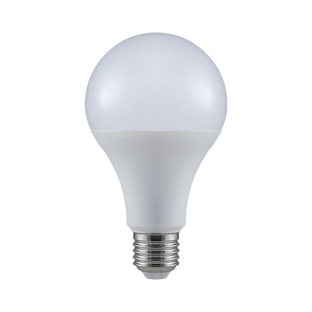 20W LED pære E27 - A80, plastik, 3000K, 2452lm - Energibesparende belysning med varmt hvidt lys til stor fatning (E27)