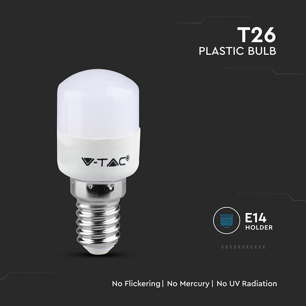 ST26 pære 2W med E14 fatning - plast, varm hvid (3000K), 180lm, RA80