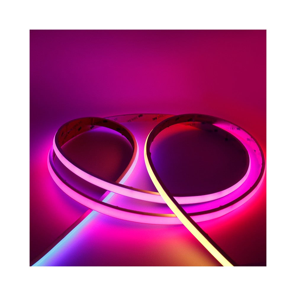 10m Neon RGBIC COB LED strip - 21W/m, 720 LED pr. meter, 24V, IP67 - Udendørs LED strip til farverige lyseffekter