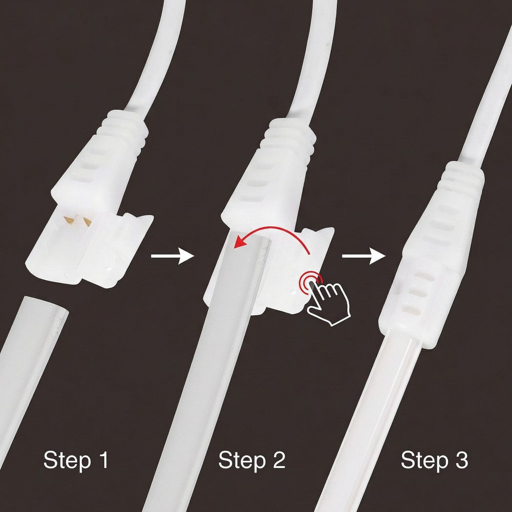 Vandtæt slim COB strip med 296 LED, 10W/m, IP67, 230V, tape bagpå - 5 meter