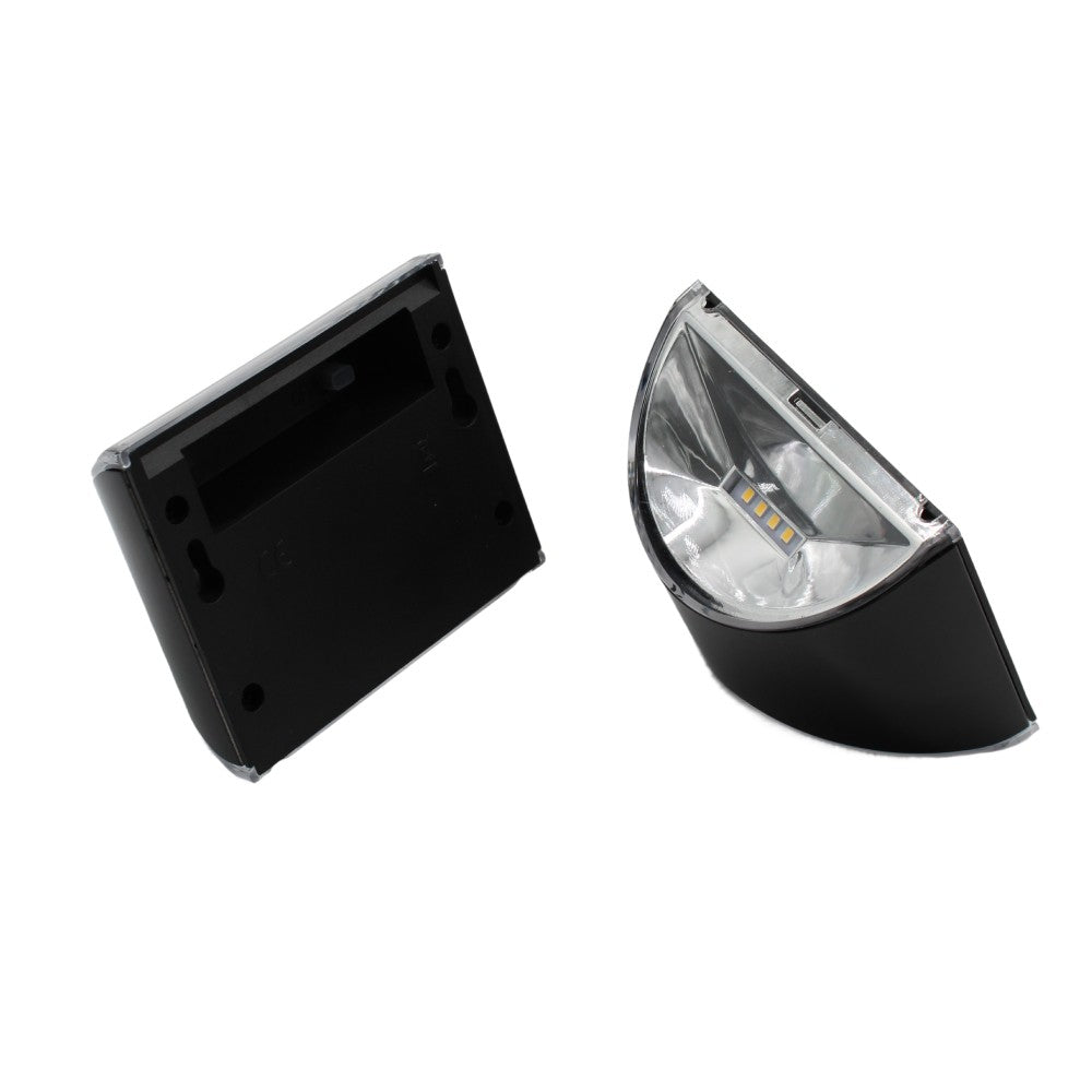 MIVO Solcelle LED Væglampe - Sort, Udendørs Væg-Effekt, 0,5W, 200lm (2 stk.)