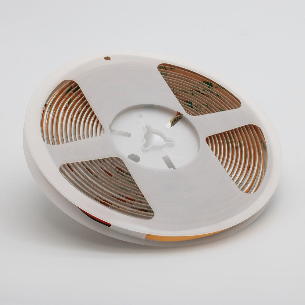 10m Dot-fri COB-LED strimmel med 320 LED pr. meter, 3000K, 4W/m, IP20, 24V, RA95, 350lm/m