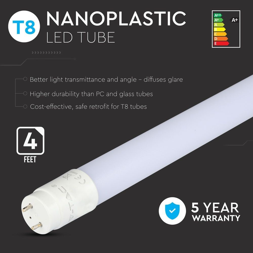25x Samsung chip LED rør 120cm - 18W, 5 års garanti, T8, 4000k, erstatter 36W, 230V, RA80