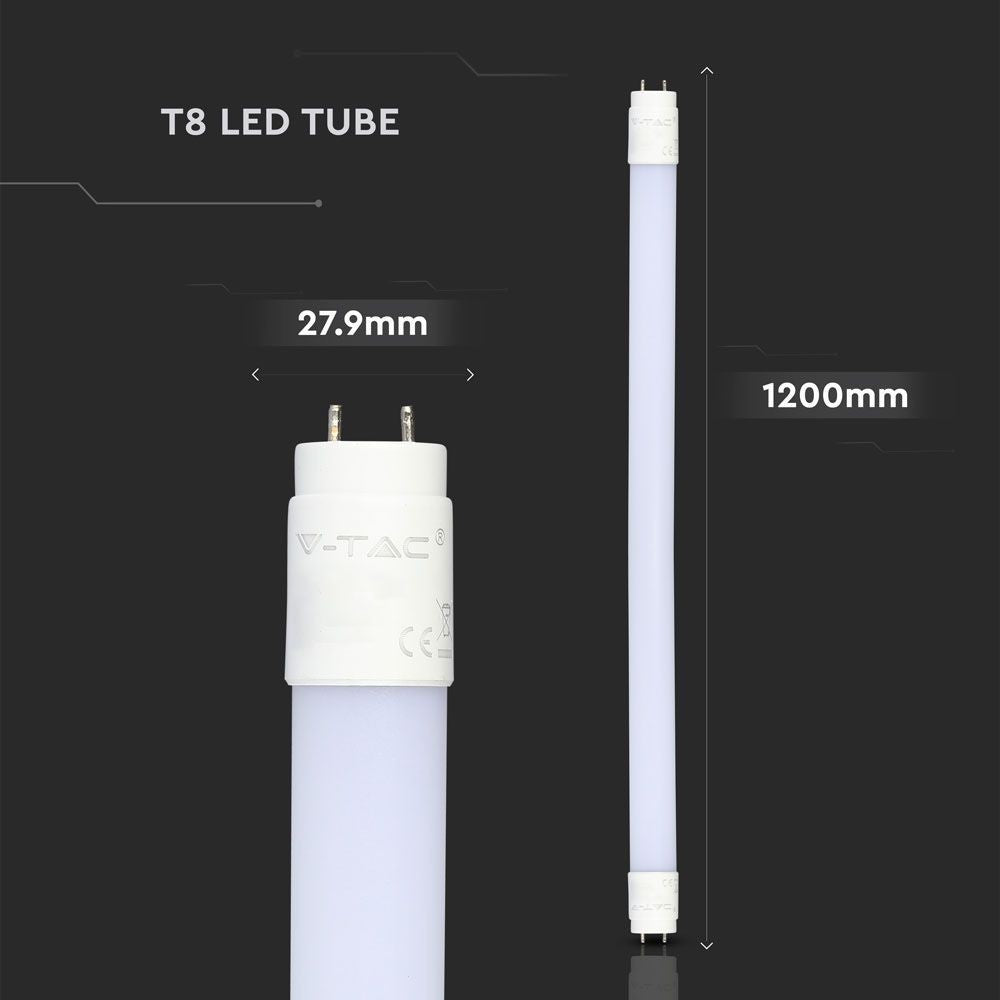 25x Samsung chip LED rør 120cm - 18W, 5 års garanti, T8, 4000k, erstatter 36W, 230V, RA80