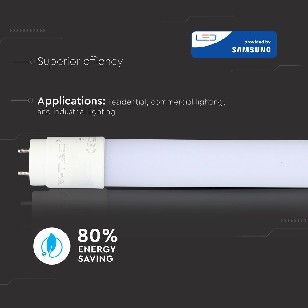 25x Samsung chip LED rør 120cm - 18W, 5 års garanti, T8, 4000k, erstatter 36W, 230V, RA80