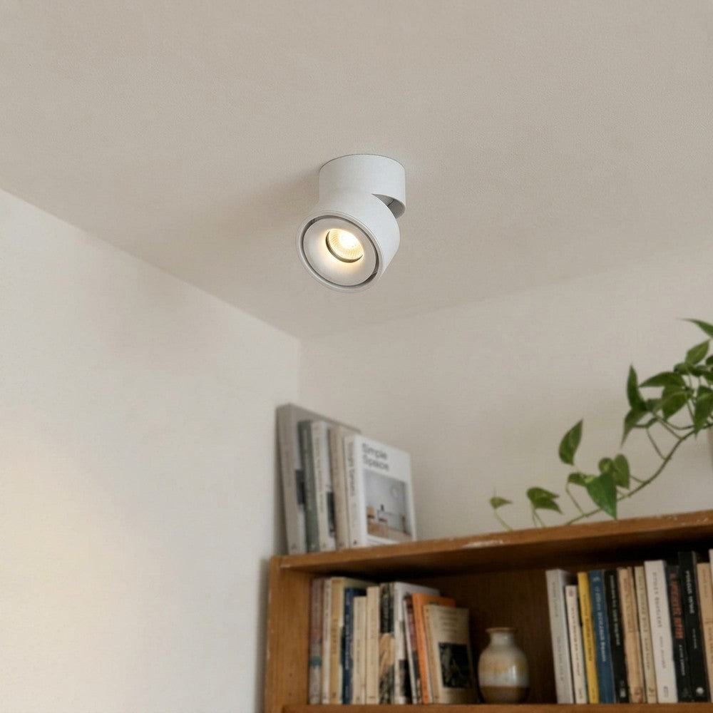 Dæmpbar LED loftspot RA98 - 10W, hvid, justerbar, til påbygning