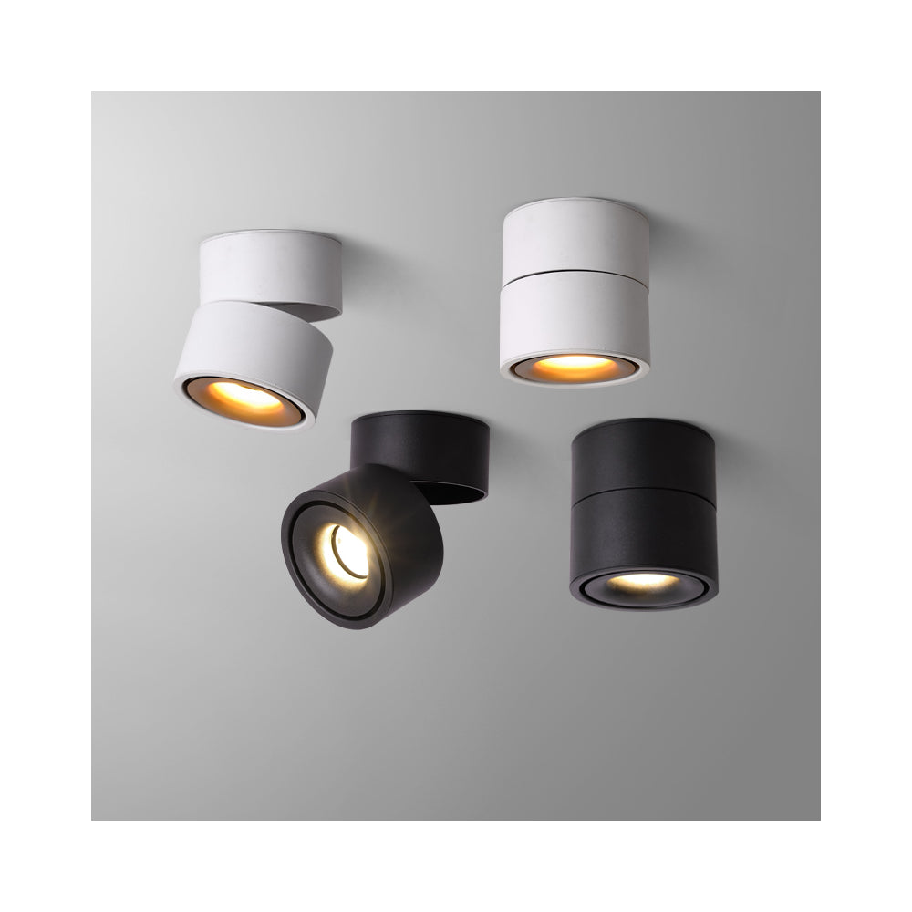 Dæmpbar LED loftspot RA98 - 10W, hvid, justerbar, til påbygning