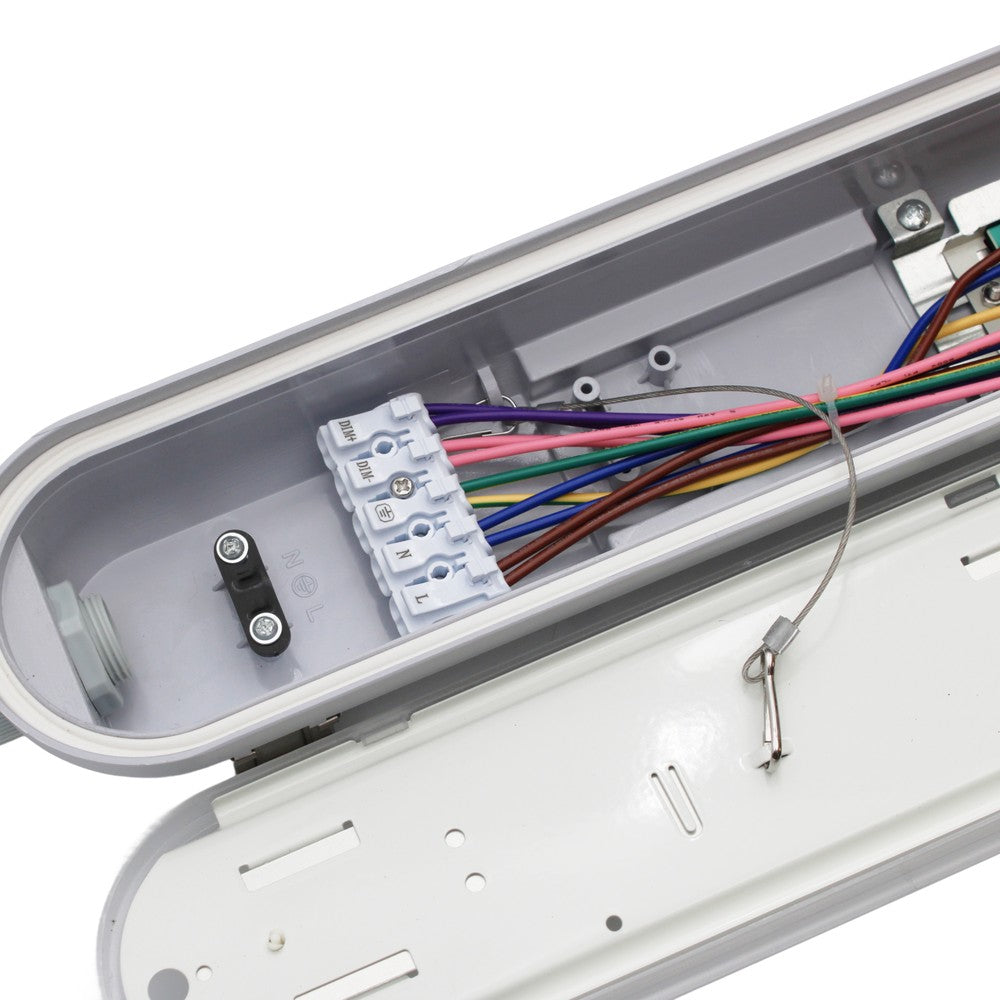 120 cm HiCRI 0-10V Armatur RA90 40W, Gennemfortrådet, IP65 - 5100lm