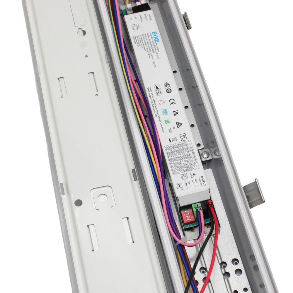 120 cm HiCRI 0-10V Armatur RA90 40W, Gennemfortrådet, IP65 - 5100lm