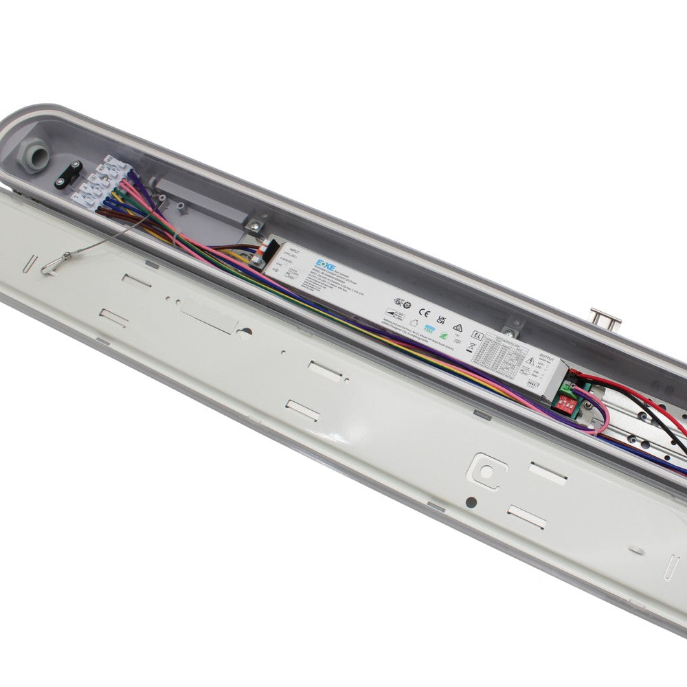 120 cm HiCRI 0-10V Armatur RA90 40W, Gennemfortrådet, IP65 - 5100lm