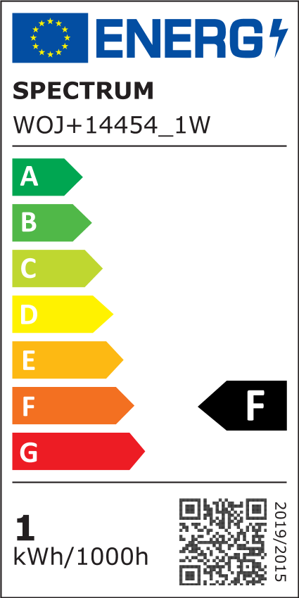 LED Pære 1W E27 230V Varm Hvid Spectrum RA80 - 90lm