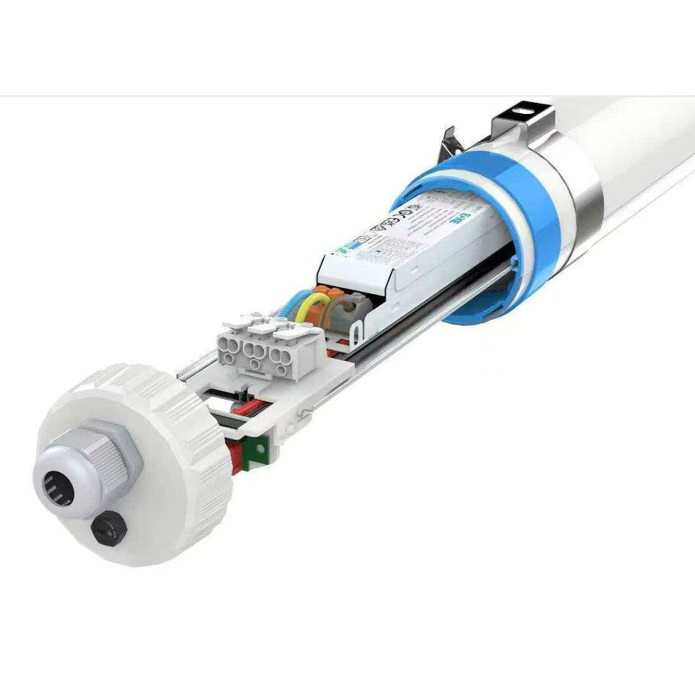Dura66 60W LED armatur - 150 cm, IP66, Gennemfortrådet, IK10, 150lm/W