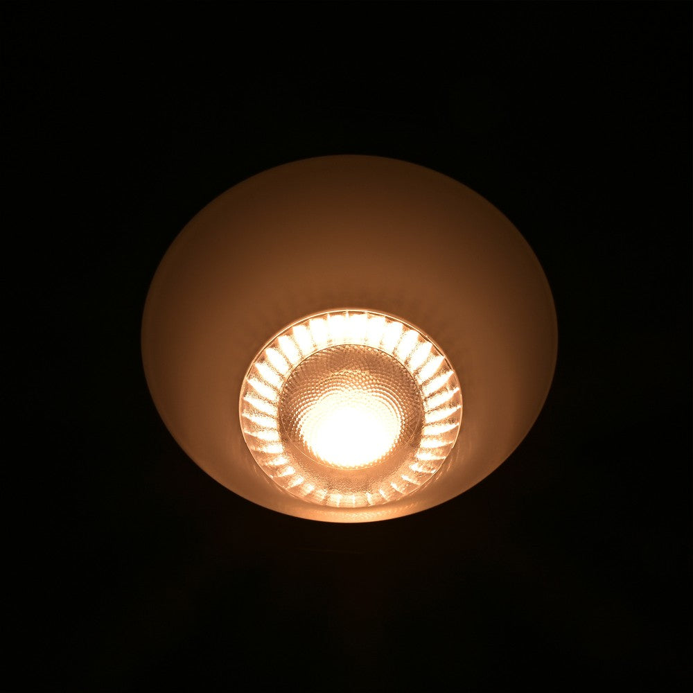 Dæmpbar hvid kant indbygningsspot 10W, Ø7,5 cm hul, Ø8,5 cm, 230V, RA99, 900lm, IP54