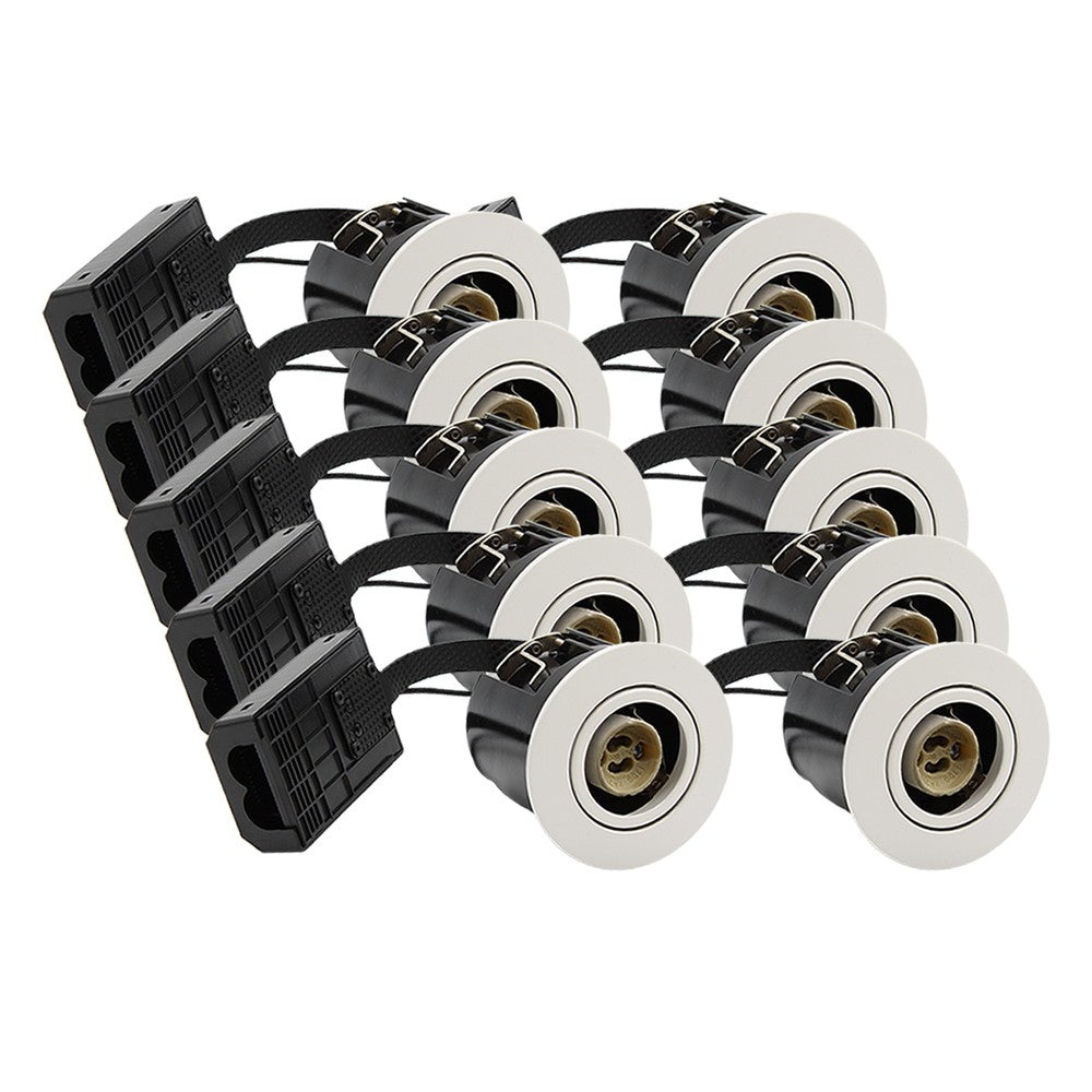 10 stk. LEDlife indbygningsspot Inno88 Udendørs - Inkl. 4,5W GU10, Hvid, IP44, godkendt i isolering